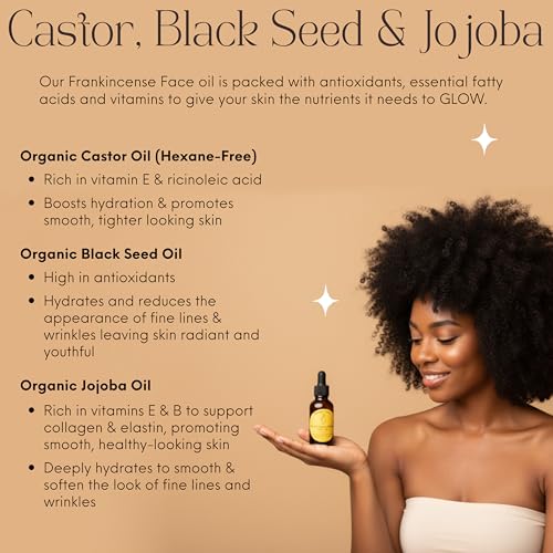 Frankincense Resin Infused Organic Black Seed, Castor & Jojoba - Product Imagery