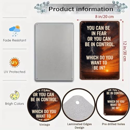 8x12 Inch Aluminum Metal Sign, Motivational Wall Art Decor, - Product Imagery