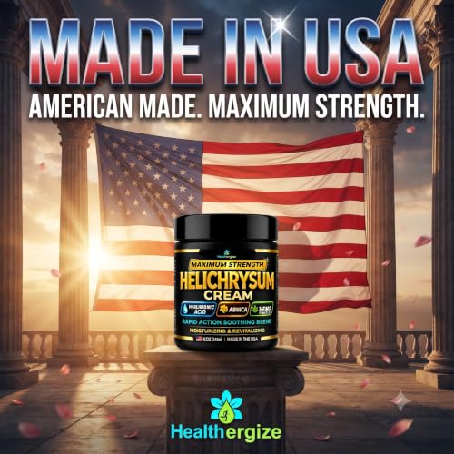 Healthergize Helichrysum Cream Maximum Strength – Soothing Cream - Product Imagery