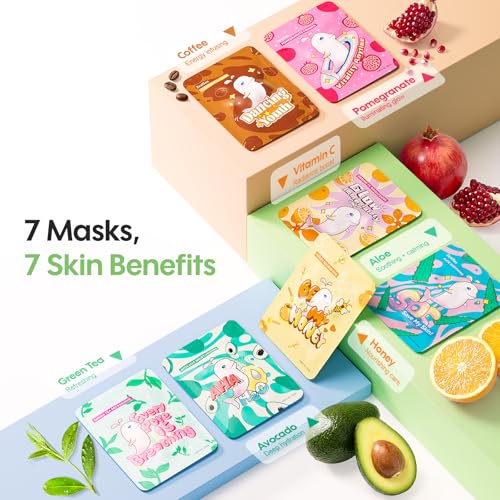ZealSea Face Mask Skincare Facial Sheet Mask Spa Gifts for Kids G - Product Imagery