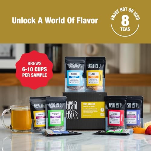 Tiesta Tea - Top 8 Favorites Sampler Set, Loose Leaf, Up to 80 - Product Imagery