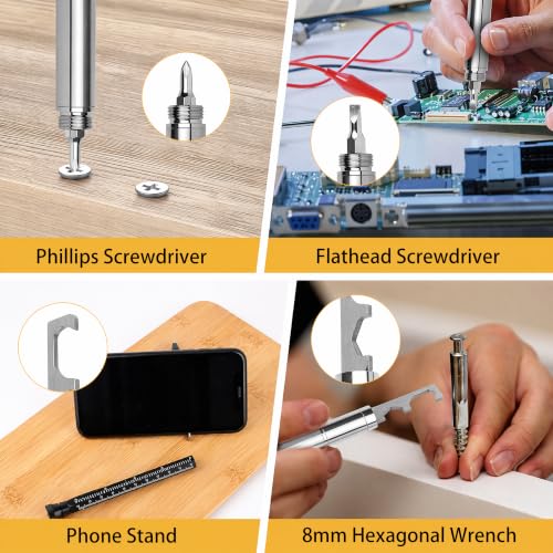 Birthday Gifts for Men, 11 in 1 Multitool Pen EDC Tactical Pen - Product Imagery