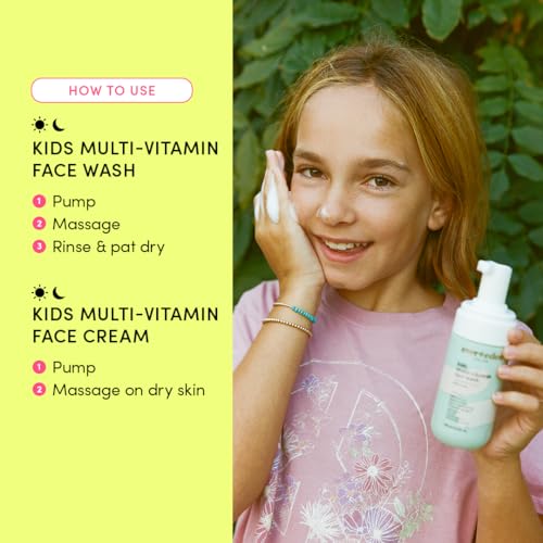 Evereden Kids Multi-Vitamin Face Wash & Cream Set, Vegan, Melon, - Product Imagery