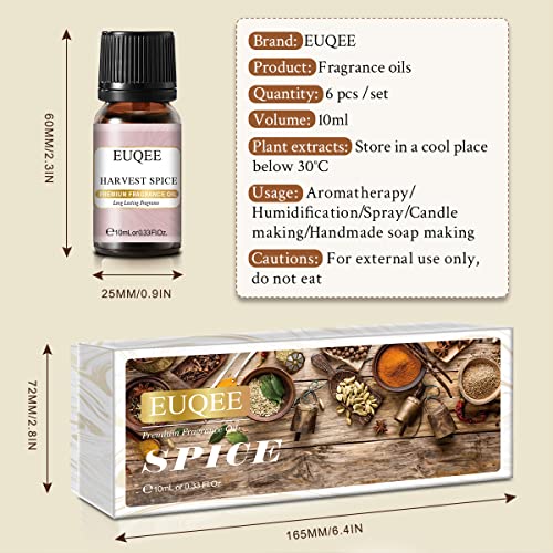 EUQEE 6PCS Spice Autumn Fragrance Oil Set, Scented Oils for - Product Imagery