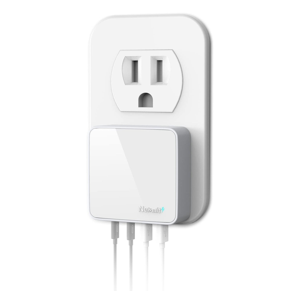 Nekmit USB C Charger Thin Flat 52W 4 Port Fast Wall Charger - Nekmit Official Imagery - 2