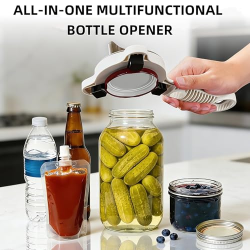 4-in-1 Adjustable Jar Opener, Bottle Gripper Tool - Product Imagery