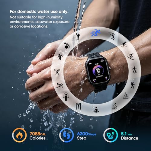 ANTZO Smart Watch 2.01" AMOLED Display 10-Day Battery, BT Call & - Product Imagery
