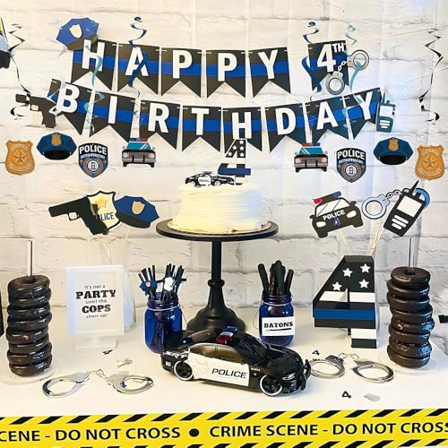 Fun Express Police Party Hanging Swirls Decorations for - Product Imagery