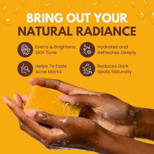 Organic Kojic Acid Turmeric Soap for Dark Spots, - Product Imagery
