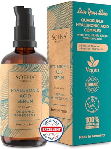 Soena Organic Hyaluronic Acid Serum for Face - Best Hyaluronic Acid + 4 Hyaluronic Si - Soena Official Product View 1