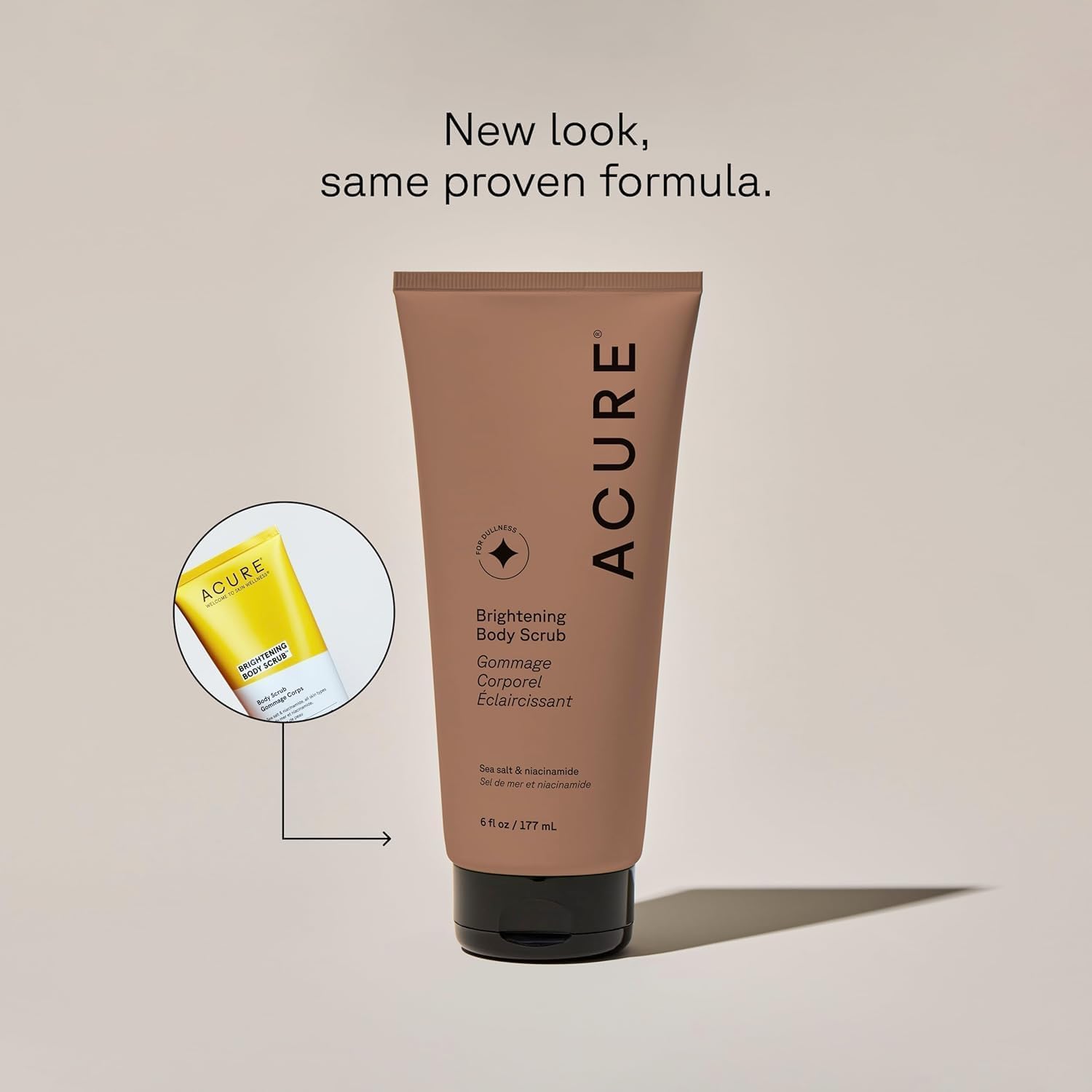 Acure Brightening Body Scrub - Exfoliator 6 fl oz - Acure Official Product View 3