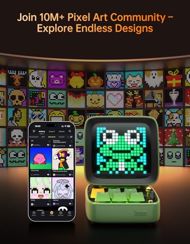 Divoom Ditoo Retro Pixel Art 15W Bluetooth Speaker,Cute Speaker - Product Imagery