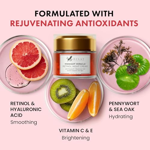 Eclat Skincare Retinol Night Cream – Renewing Retinol Cream for - Product Imagery
