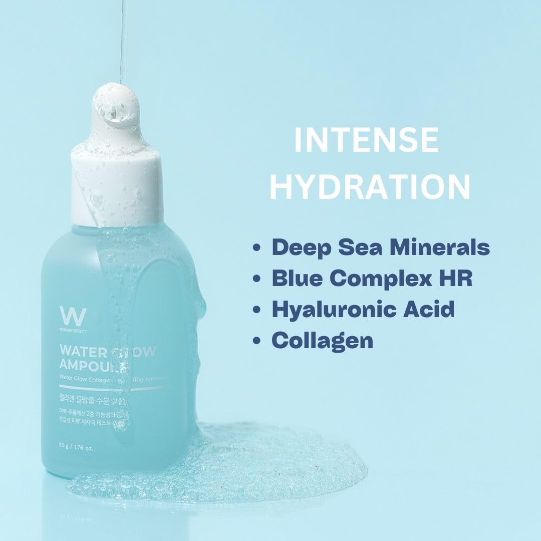 WONJIN EFFECT Water Glow AMPOULE 1.76 fl Oz, Moisturizing, - Wonjin Effect