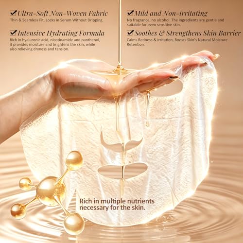 BS-MALL 2-Step Niacinamide Sheet Face Masks with Oil-Honey Serum - Product Imagery
