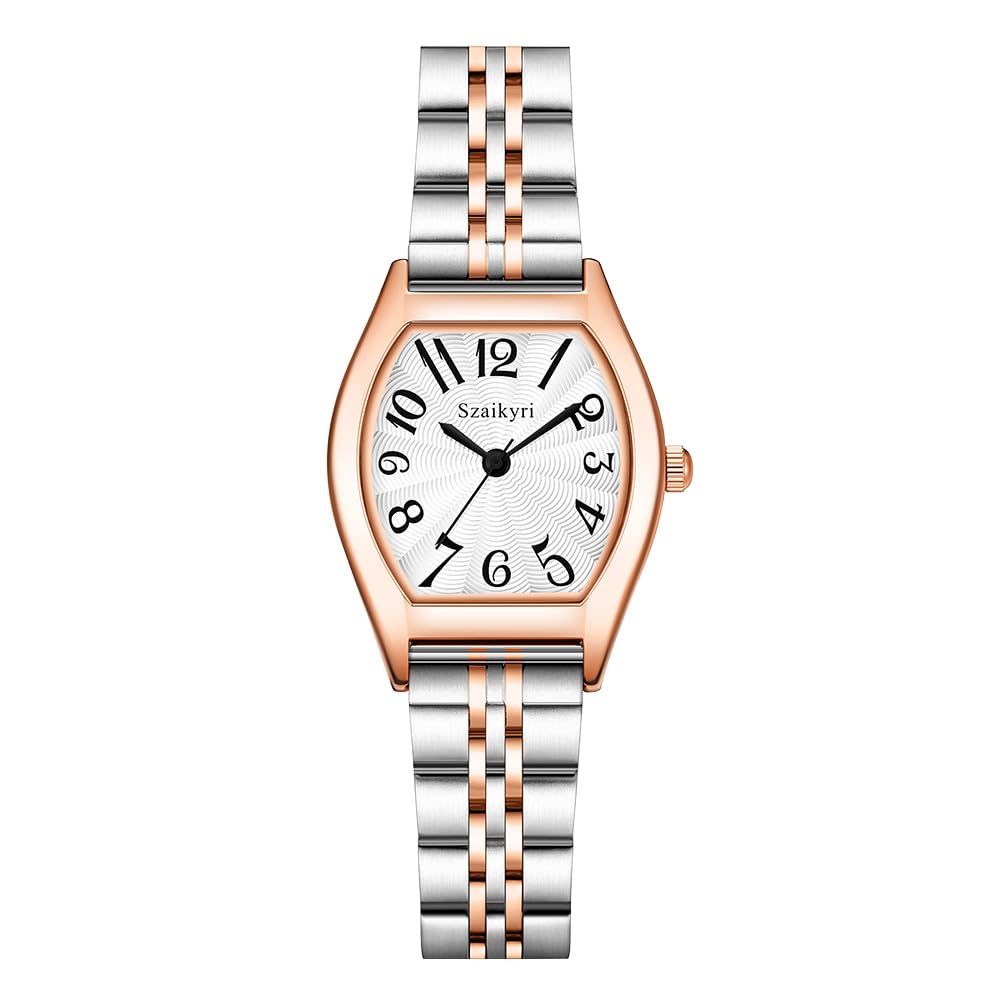 Szaikyri Barrel-Shaped Watch for Women with Easy Read Arabic - Product Imagery