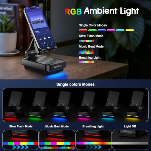 Gifts for Men Women-TechGlow Wireless Induction Speaker with - Product Imagery