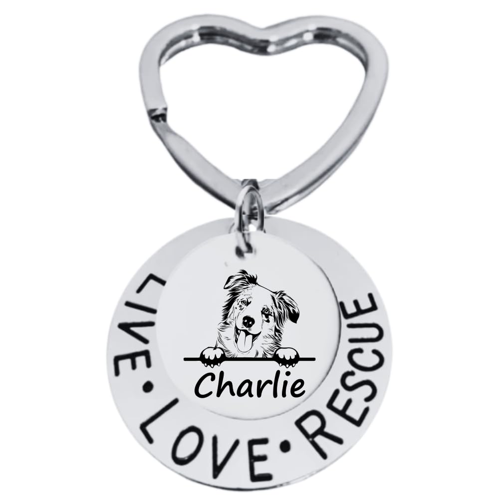 Infinity Collection Personalized Dog Rescue Keychain – - Product Imagery