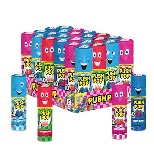 Push Pop Candy Lollipops - Individually Wrapped Variety Candy - Product Imagery