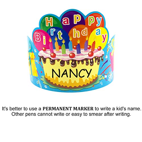 Fancy Land Birthday Crowns for Kids Pack of 30 Classroom Must - Product Imagery