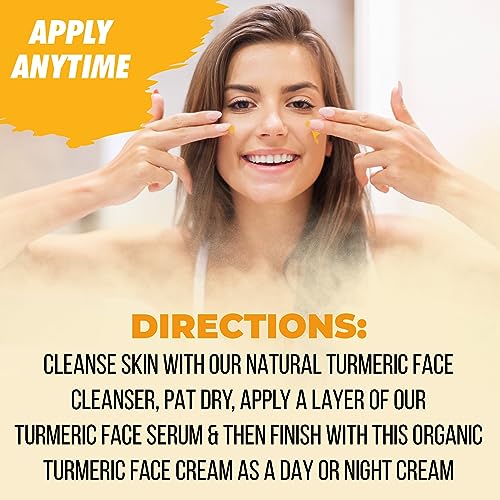 Turmeric Cream for Skin Brightening - All Natural Face & Body - Product Imagery