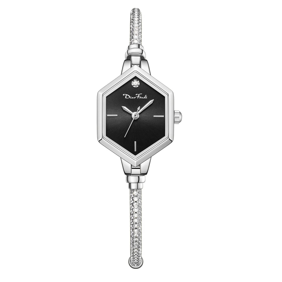Rose Gold Petite Bracelet Watch for Women Diamond Dress - Diaofendi Official Imagery - 3