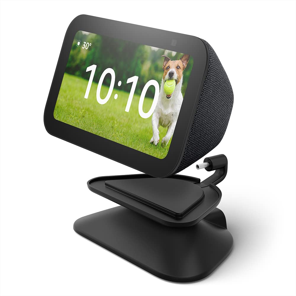 Amazon Echo Show 5   Adjustable Stand with USB-C Charging Port | Charcoal - Amazon Official Product View 1