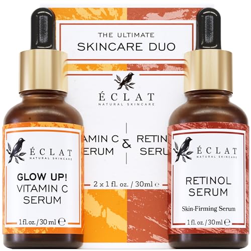 Eclat Skincare Face Serum Set Vitamin C Retinol Serum for - Eclat Skincare Official Imagery - 1