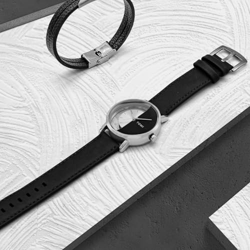 Unisex Transparent Half-Hollowed Classic Minimalist Quartz Watch - Product Imagery