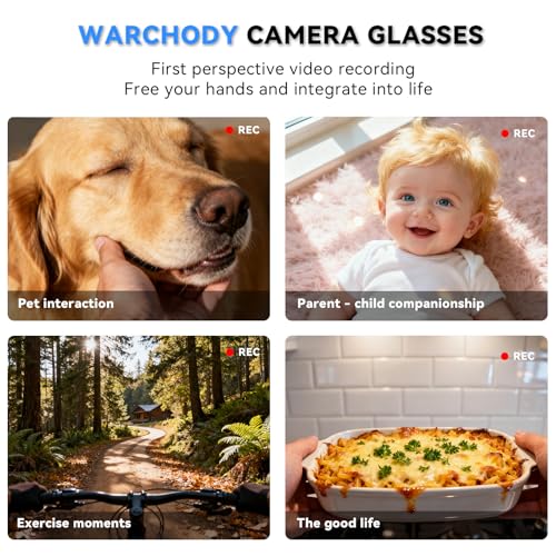 AI Smart Glasses with Camera, 8MP HD Camera Glasses for - Product Imagery