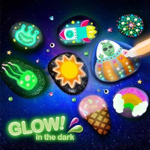 Rock Painting Kit- Glow in The Dark Rock Kit, Arts and Crafts - Product Imagery
