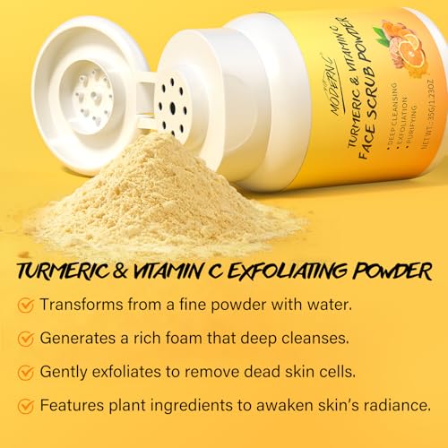 Exfoliating Face Scrub with Turmeric Vitamin C Face Exfoliator - Product Imagery