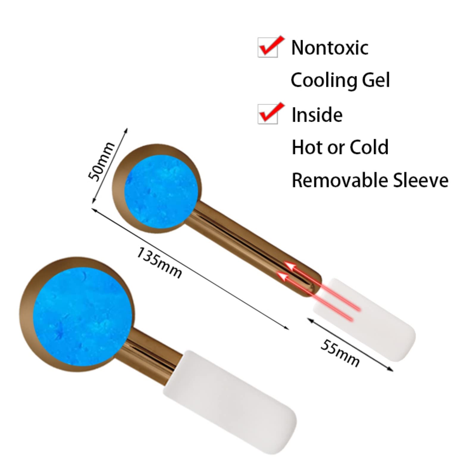 brakverla facial ice globes and roller cryotherapy rose massager for cooling and soothing skin treatment.