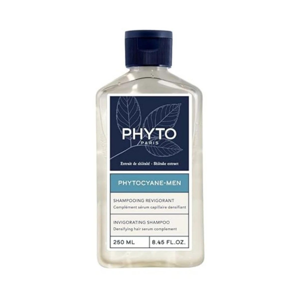 PHYTO PHYTOCYANE Men Invigorating Shampoo, Hair Thinning Treatment Shampoo, 8.45 fl.oz.