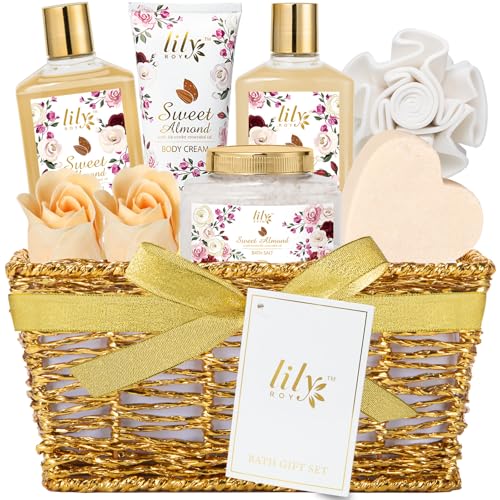 9Pcs Moisturizing Almond Spa Kit Bath Gifts Set Spa Gift - LILY ROY Official Imagery - 1