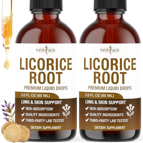 NEW AGE Licorice Root Tincture - Digestive, Lung & Skin Support - Product Imagery