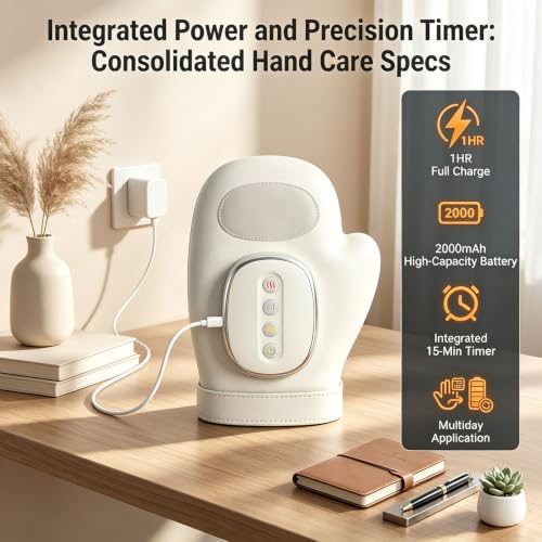 CARYOWN Cordless Hand Massager with Heat and Compression - Product Imagery