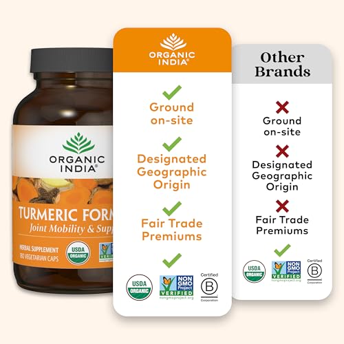 ORGANIC INDIA Turmeric Curcumin with Black Pepper, Capsules, 180 - Product Imagery