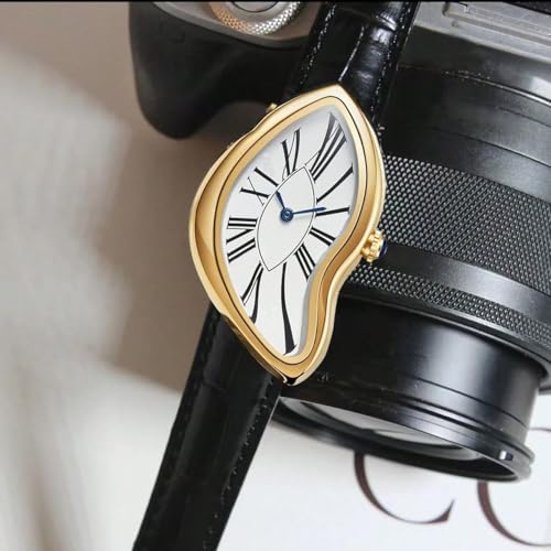 Gosasa Creative Melting Analog Quartz Watch, Leather or Steel - Product Imagery