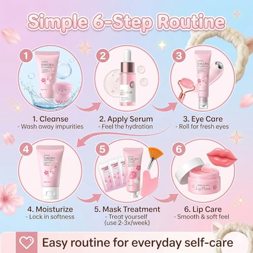 Japan Sakura Skin Care Set - Sakura Birthday Gifts For Teen - Product Imagery