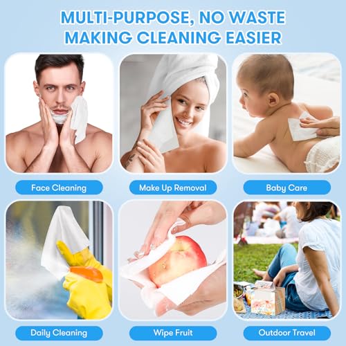 Beauntangly Disposable Face Towel, XL Facial Towelettes Soft - Product Imagery