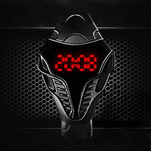 FANMIS LED Digital Fashion Cobra Watch Black Silicone Iron - Product Imagery