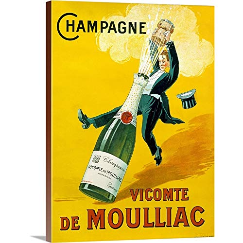 CANVAS ON DEMAND Champagne Vicomte De Moulliac Canvas Wall Art - Product Imagery