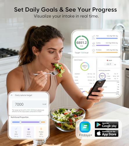 Food Scale with Nutritional Calculator, TFT Display, Track 23 - Product Imagery