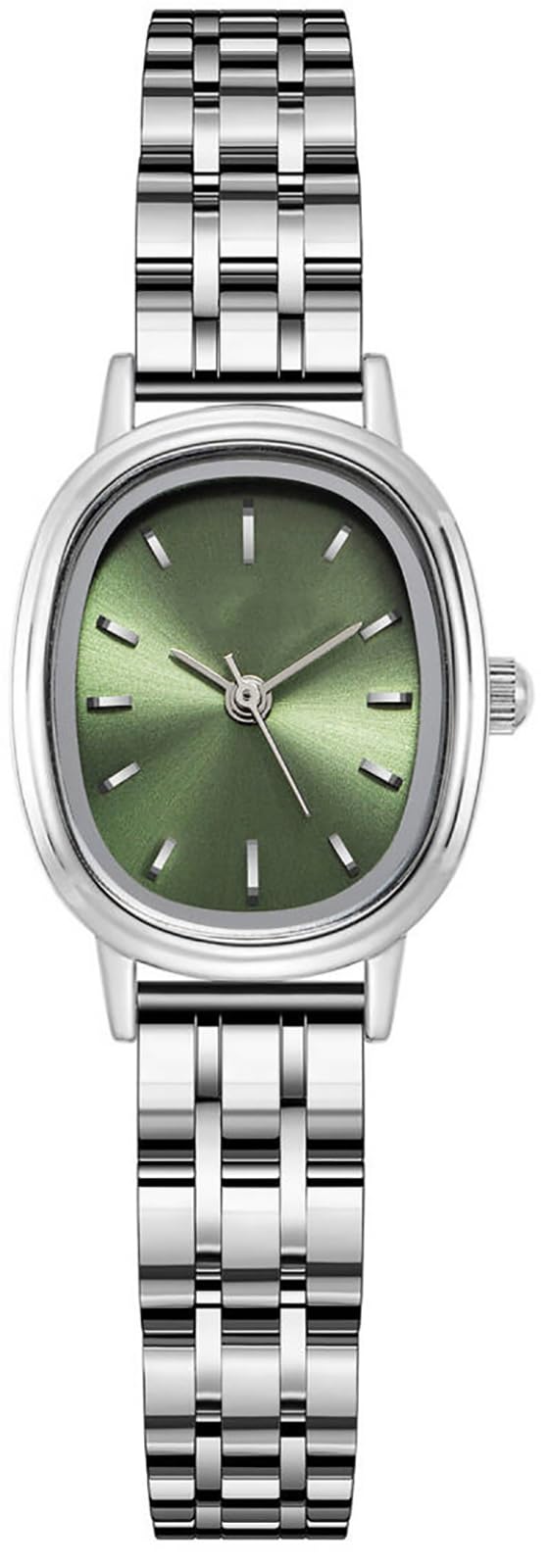 Dainty Small Watches for Women Stainless Steel Band Oval - GOODLIYA Official Imagery - 1