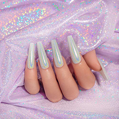 RARJSM Holographic Nail Polish Set Silver Glitter 1PCS 7.5ML - Product Imagery