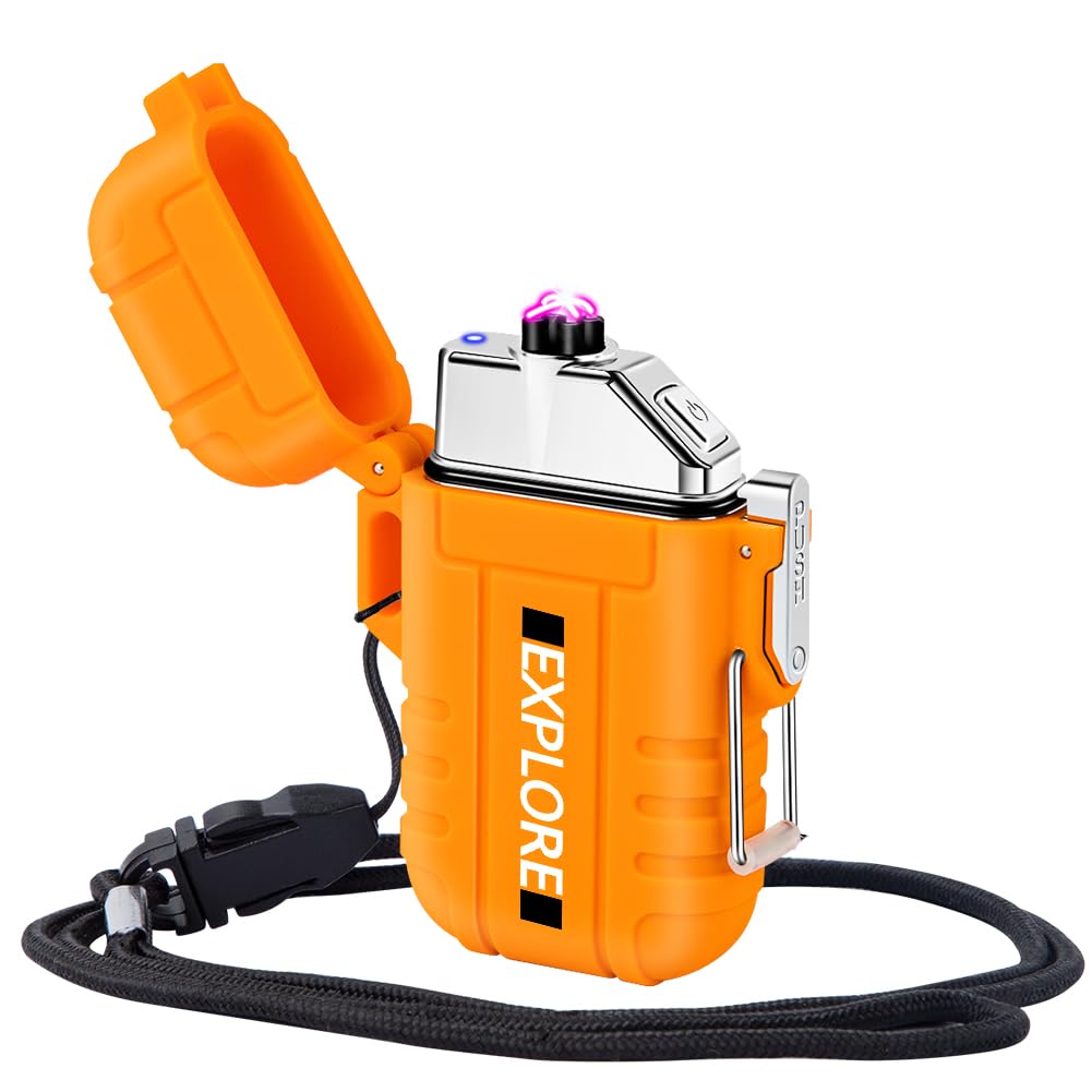 LcFun Electric Lighter Rechargeable Dual Arc Plasma Lighter Water by LcFun - Angle View 1