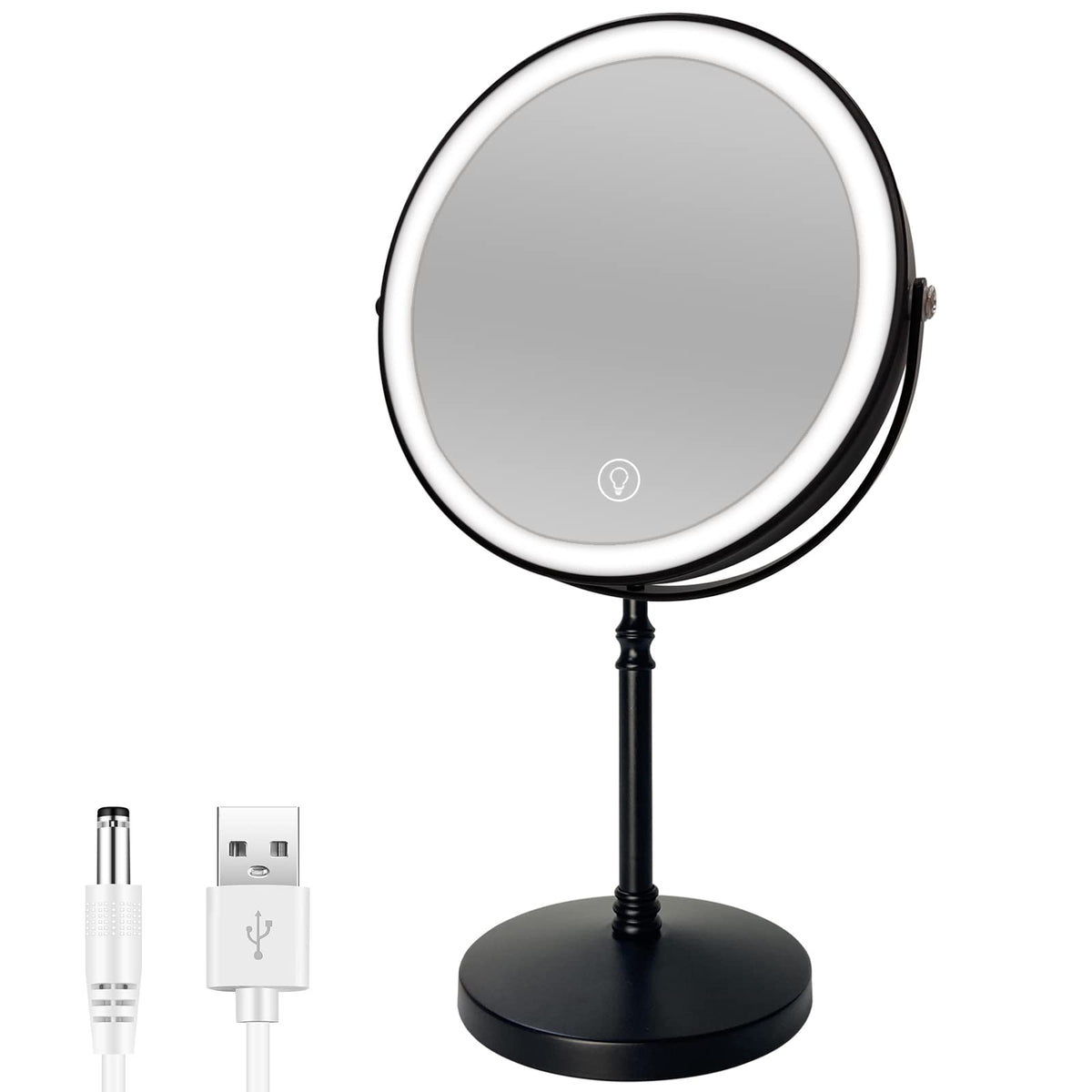 8 Lighted Makeup Mirror 1X 10X Magnifying Vanity Mirror with - AMZTOLIFE Official Imagery - 2