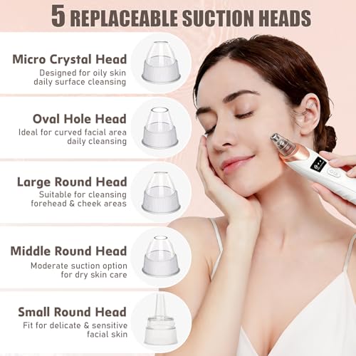 Blackhead Remover Pore Vacuum,Facial Pore Cleaner Blackhead - Product Imagery