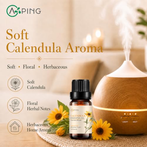 Calendula Essential Oil - 100% Pure Organic Natural Plant - Product Imagery